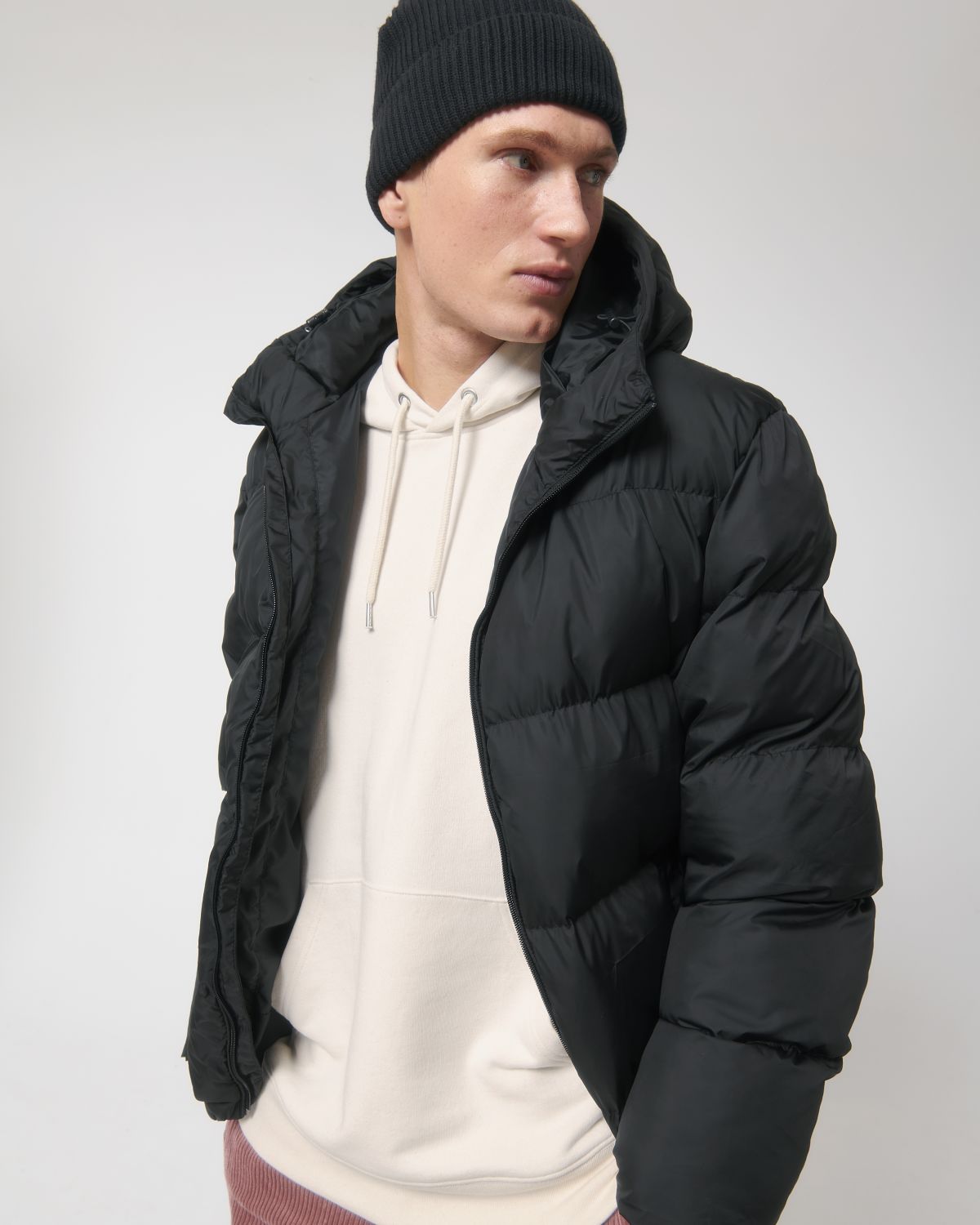 Veste Puffer oversize mixte Stanley Stella - Black